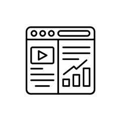Statistics icon in vector. Illustration