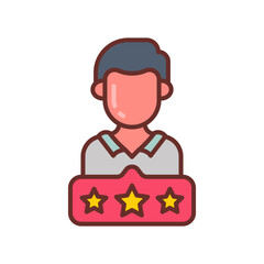 Reputation icon in vector. Illustration