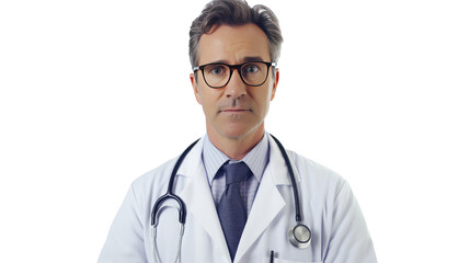 Fototapeta premium Portrait of a mid adult Caucasian male doctor