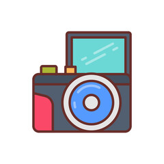 Camera icon in vector. Illustration
