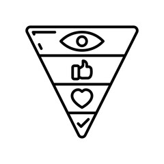 AIDA Model icon in vector. Illustration