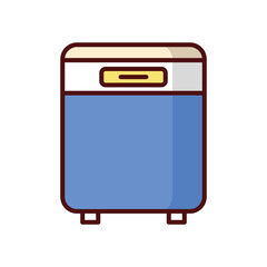 Dishwasher icon isolate white background vector stock illustration