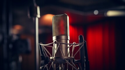 Studio microphone: a professional audio recording device for music, podcasts, and voiceovers