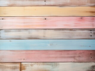 Naklejka premium Wooden boards with painted colors. Rustic wall planks