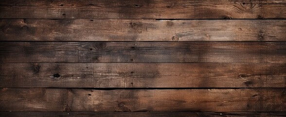 Old dark rustic wood floor planks. - obrazy, fototapety, plakaty