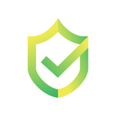 Shield check mark logo icon design template elements on white background