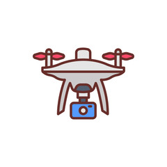 Drone icon in vector. Illustration