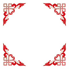 Luxury festive Chinese oriental traditional culture premium classical decoration red gold line art design vector illustration. Covers, greeting cards, logos, packaging, posters, backgrounds -Greeting 