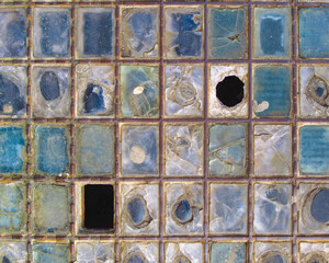 Old Cellar Skylight in Tenement Building in Edinburgh.  Use as background or for blending.