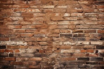 Textured Old brick wall. Grunge stone interior. Generate Ai