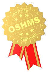 OSHMS certified word on golden seal