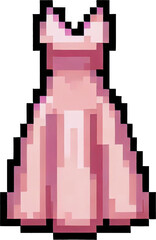 A pink dress pixel block