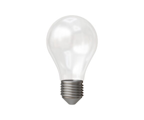 3D transparent glass light bulb. Creativity idea, business success, strategy concept. 3d illustration