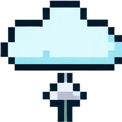 cloud computing in pixel art