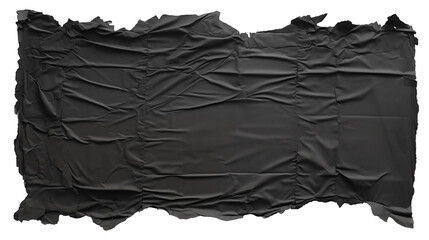 A piece of black crumpled paper