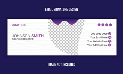 Fototapeta premium Modern and minimalist email signature or email footer template