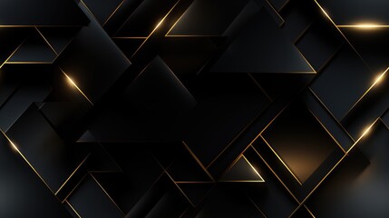 seamless pattern luxury abstract black metal background. Golden light lines create a rich, modern geometric texture.