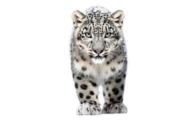 Snow Leopard on Transparent background