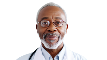 Portrait of a senior African American male doctor