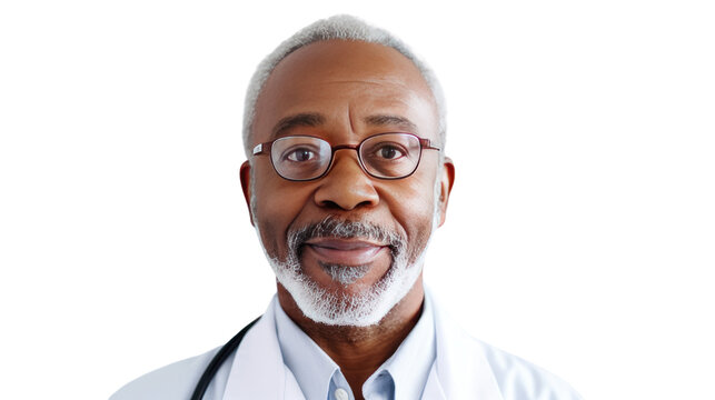 Portrait of a senior African American male doctor