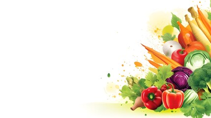 appetizer, Christmas, plate, floral, summer, design, vegetarian, tomato, dinner, green, vector, fruit, nature, illustration Generative AI