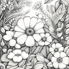 floral background, ai generated