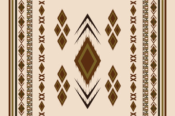 Seamless patterned Navajo rug with fabric texture. Original native ornaments. rugs, carpets, weaving.