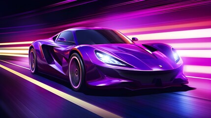 purple sports car