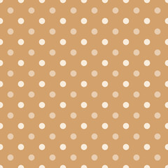 Beige Polka Dots Pattern Repeat Background