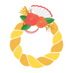 しめ縄のシンプルなイラスト