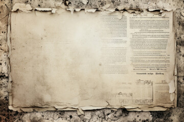 Newspaper page background with old news clipping