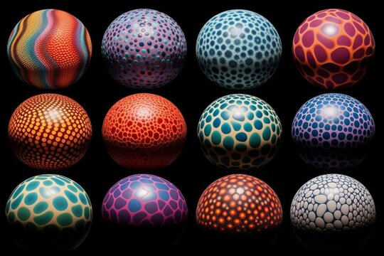 colorful spherical patterns formed using innovative techniques. Generative AI