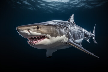 Naklejka premium great shark in the sea