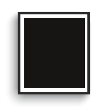 picture frame with spaces for photos hanging on the wall vector