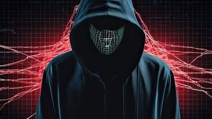 Computer hacker, cybersecurity.  AI generated - obrazy, fototapety, plakaty