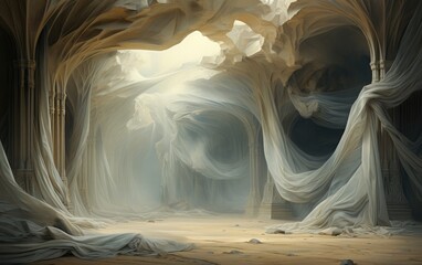 Grand canyon cave landscape in the desert.