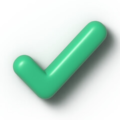 Coche verte en effet 3D arrondi