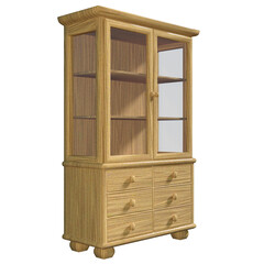 Timeless Elegance : 3D Rendered Antique Wooden Cabinet