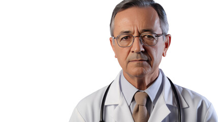 Fototapeta premium Portrait of a senior Caucasian male doctor