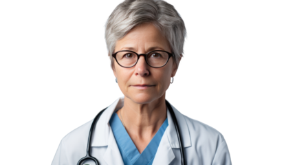 Portrait of a senior Caucasian female doctor
