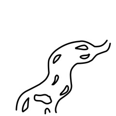 Smoke line vector 