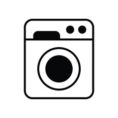 Dryer machine icon isolate white background vector stock illustration