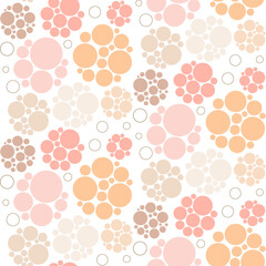 Seamless circle pattern retro colors