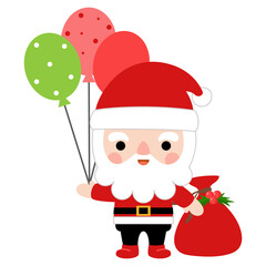 Santa Claus and Elf clipart, Merry Christmas and happy new year