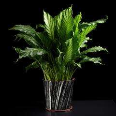 Dieffenbachia (Dumb Cane)  Studio Shot Isolated on Clear Background, Generative AI