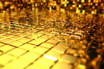 Shiny gold background. Generative AI