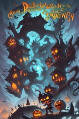 Obraz na płótnie Canvas Happy Halloween theme spooky backgrounds