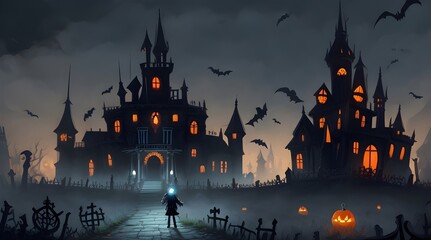 Happy Halloween theme spooky backgrounds