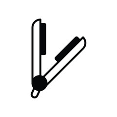Hair straightener icon isolate white background vector stock illustration