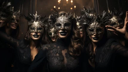 Fotobehang carnival masquerade fashion Generative AI © Denis S